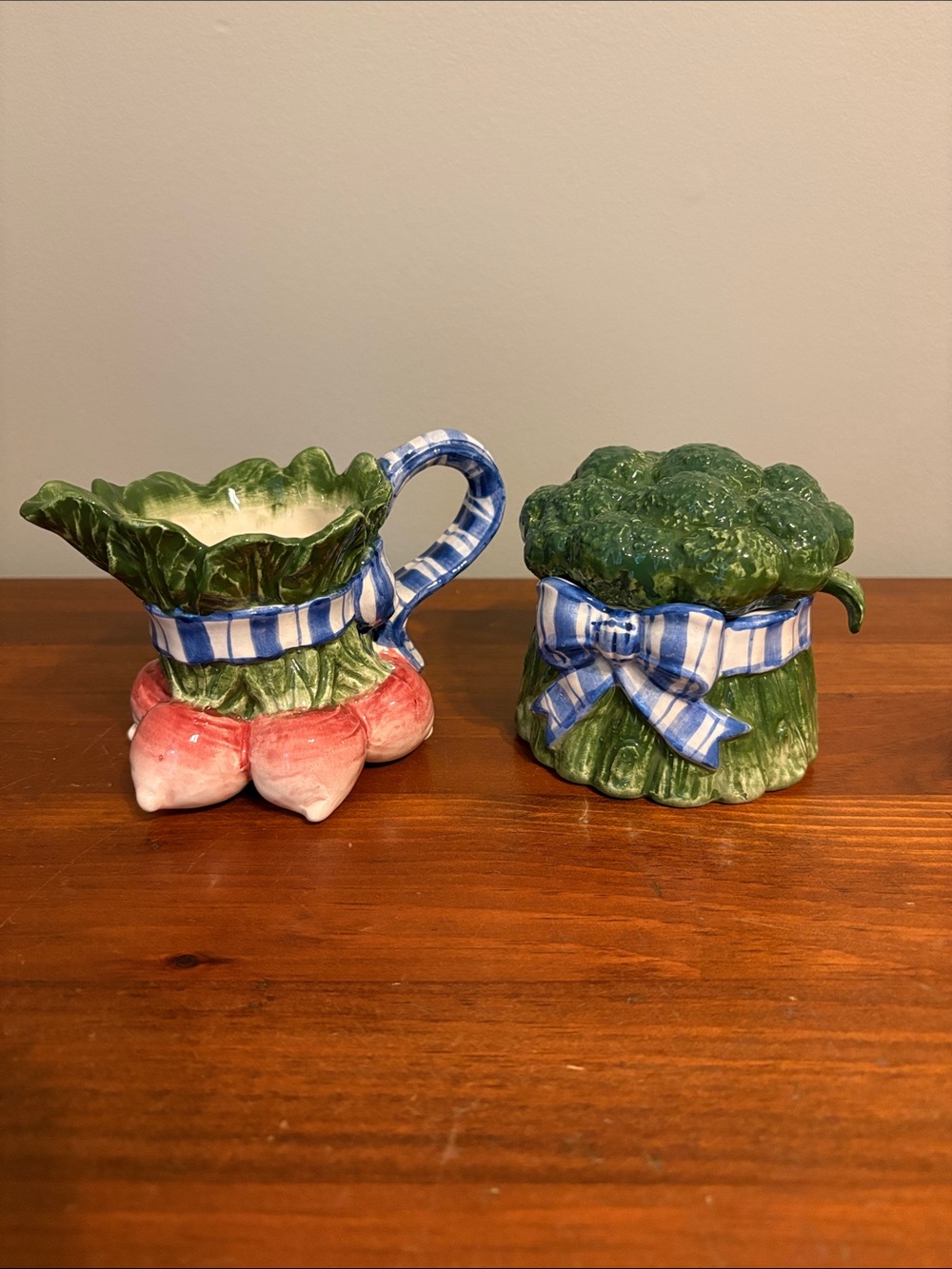 Vintage Fitz and Floyd Spring Garden Sugar Bowl and Creamer Set